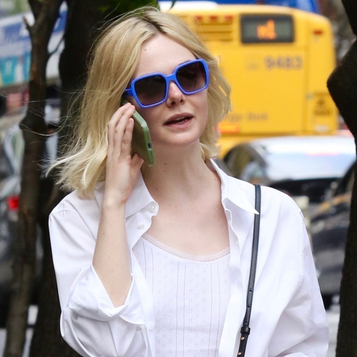 Elle Fanning Wore Spring's Most Unexpected Shoe Trend With Cuffed Jeans