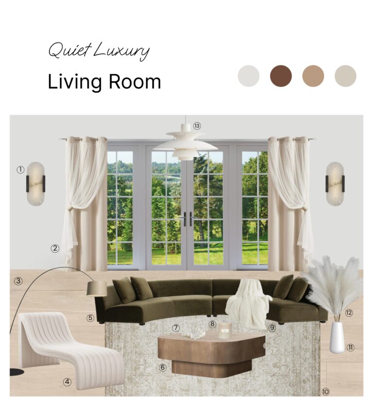 Living room quiet luxury product board shopping list scaled