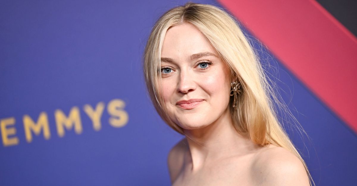 Dakota Fanning Wore a Wedding-Worthy Pearl-Embellished Gown to the Emmys