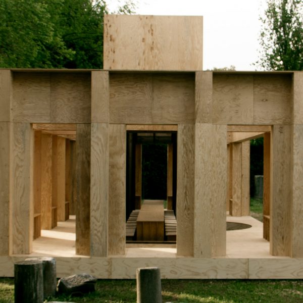 hero forum des vestiges pratique fanum plywood pavilion villa medici rome dezeen 2364 col 0