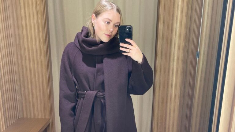 I Just Tried the High-Street Scarf Coat That's Cosy, Elegant and Comes in Winter's Trending Colour