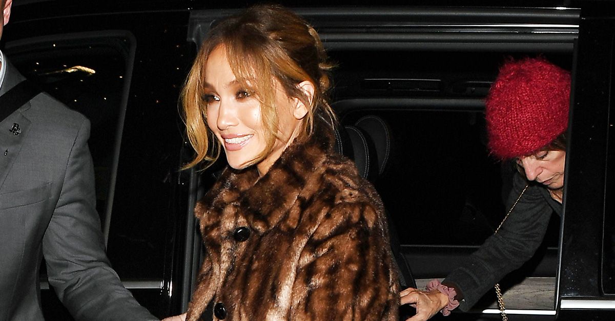 Jennifer Lopez Wore the Fancy Winter Trend French Women Love to Wear Out at Night