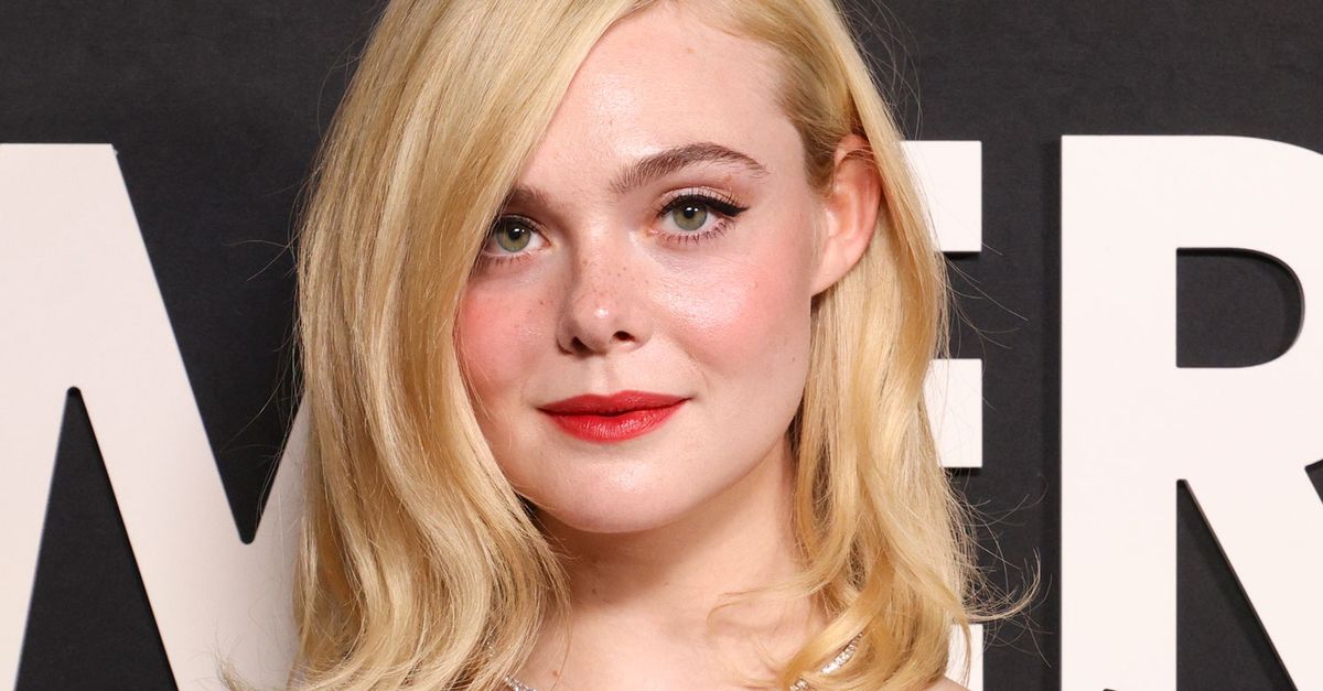 Elle Fanning's Daring Neckline and Leather Gloves Turned a Simple Black Dress Into a Fashion Moment