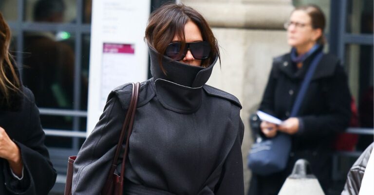 Victoria Beckham Just Styled the Most Expensive-Looking Coat With Her Favourite Puddle Pants