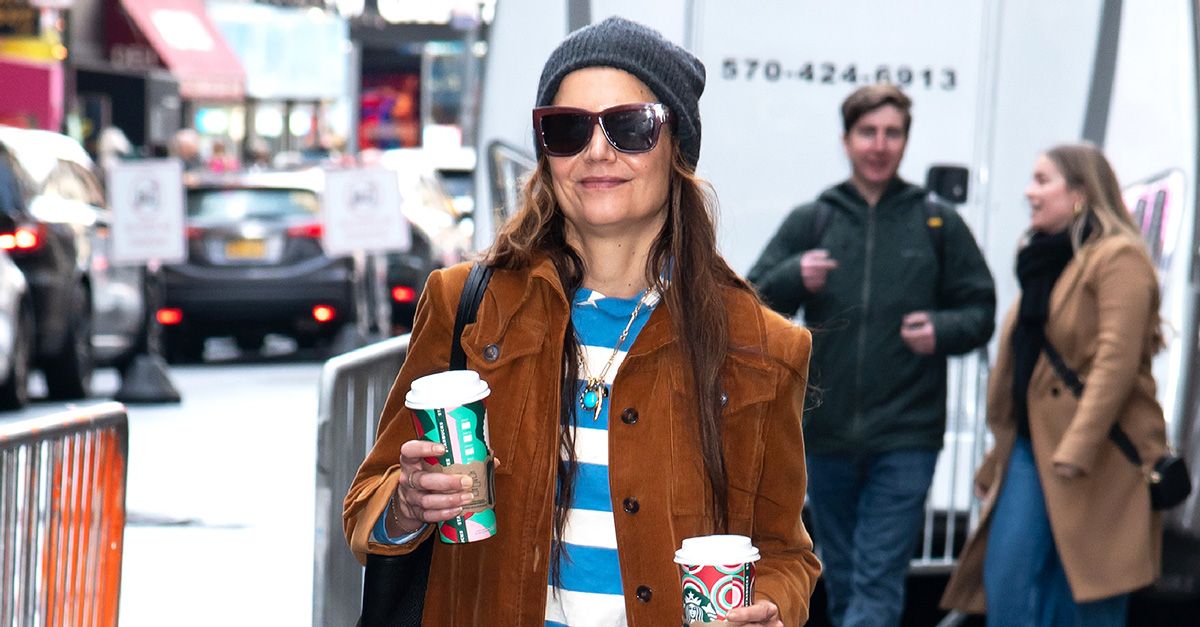 Katie Holmes Just Wore the Denim Color That Makes Any Jean Trend Look Timeless and Expensive